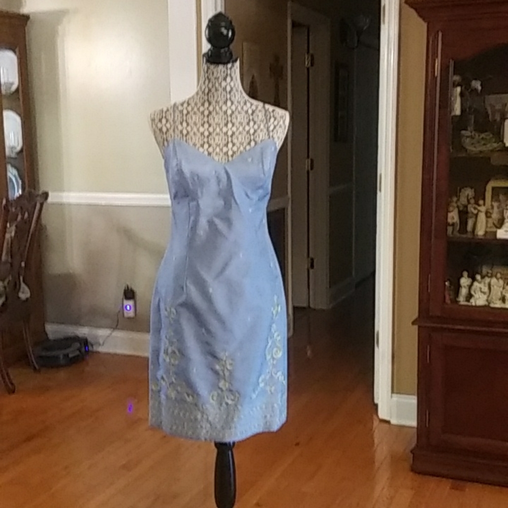 Beautiful Embroidered Jade Melody Tam designer dress.